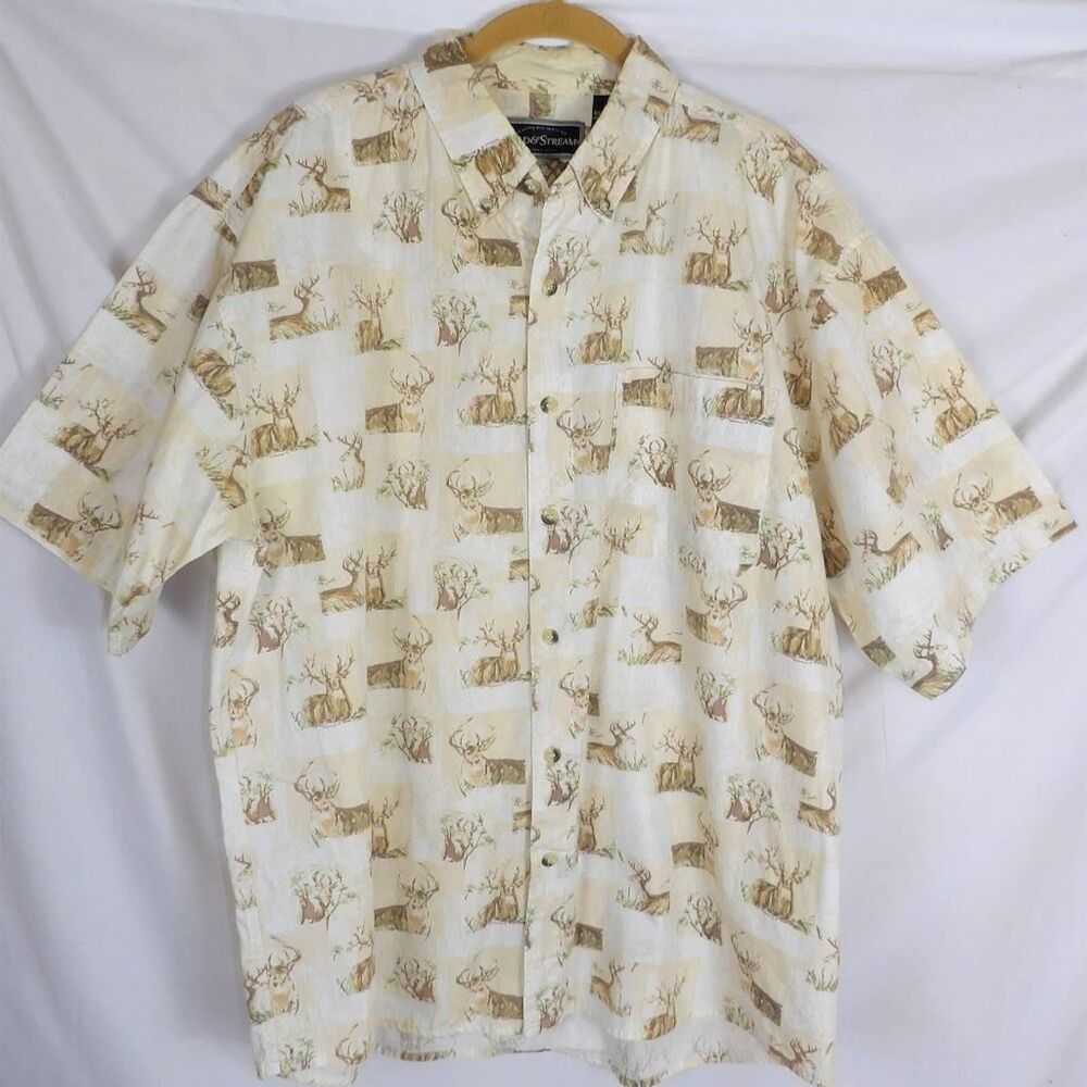 Men's HUNTING Field and Stream DEER/BUCK Button Down Shirt